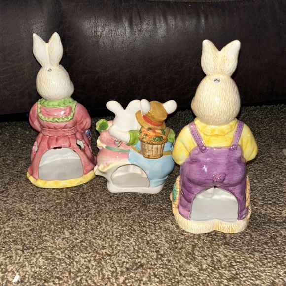 Holiday Vintage Porcelain Bunny Tea Light Holders Poshmark